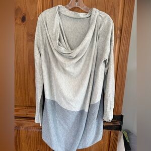 Smartwool Light Gray Two-Tone Cowl Neck Sweater